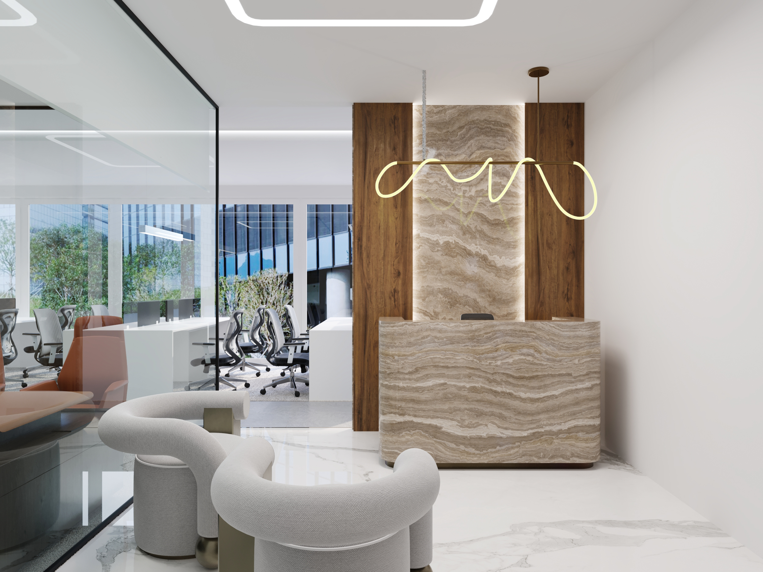 Dubai office lounge interior